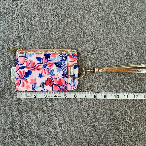 Lilly Pulitzer Wristlet Wallet Party like a Lobster Tropical Floral Coin Purse - Picture 5 of 7